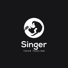 awesome modern singer or choir logo template	
