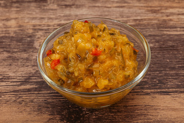 Relish sauce with cucumbers and mustard