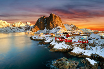 Landscape of Norway lofotens - hamnoy