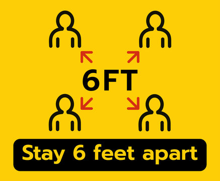6 feet 2024 apart signs