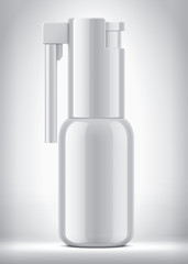 Spray bottle on background. Glossy surface version.