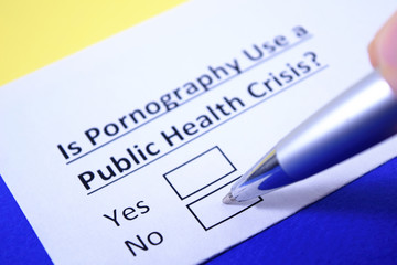 Obraz premium Is Pornography Use a Public Health Crisis? Yes or no?