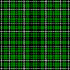 Tartan plaid. Scottish pattern in black, green and white cage. Scottish cage. Traditional Scottish checkered background. Seamless fabric texture. Vector illustration