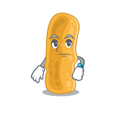 Mascot design of shigella flexneri showing waiting gesture