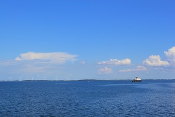 Ship in the sea of Denmark