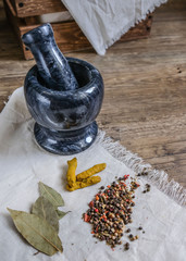 Stone mortar chopper for natural spices