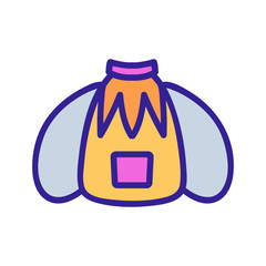 designer backpack with pocket icon vector. designer backpack with pocket sign. color symbol illustration