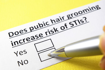 Does pubic hair grooming increase risk of STIs? Yes or no?
