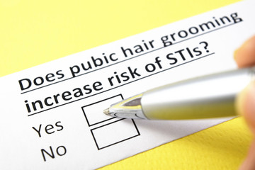 Does pubic hair grooming increase risk of STIs? Yes or no?