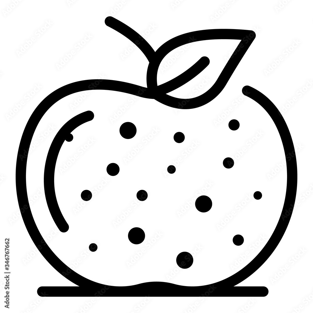 Poster fresh apple icon. outline fresh apple vector icon for web design isolated on white background