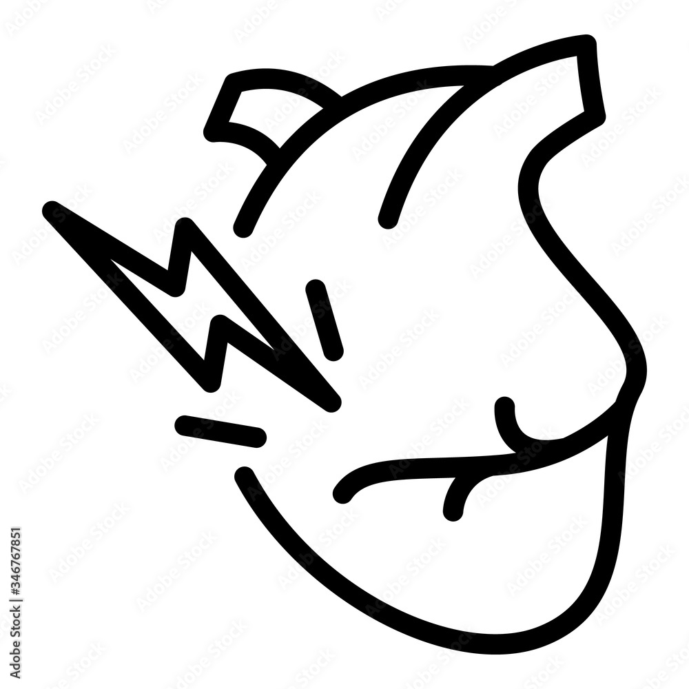 Poster heart attack icon. outline heart attack vector icon for web design isolated on white background
