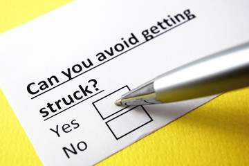 Can you avoid getting struck? Yes or no?