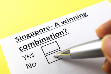 Obraz premium Singapore- A winning combination? Yes or no?