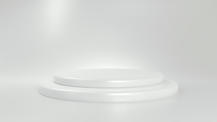 Product Stand. empty space for product design show. stage showcase for new product. banners background. Cosmetic. Podium stand. 3D Rendering.