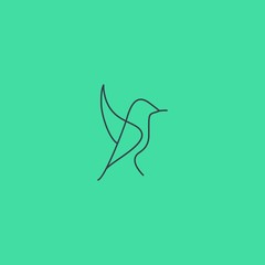 Premium Bird logo with modern concept