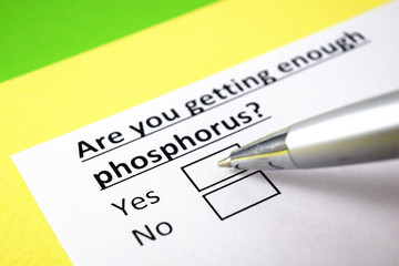 Are you getting enough phosphorus? Yes or no?