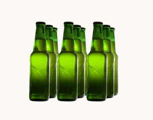 green beer bottle