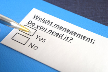 One person is answering question about weight management.