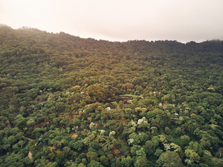 Small lake in green mountain