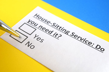 One person is answering question about house sitting service.