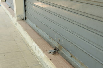 steel roller shutter door lock closed security