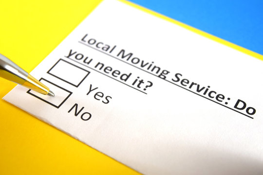 One Person Is Answering Question About Local Moving Service.