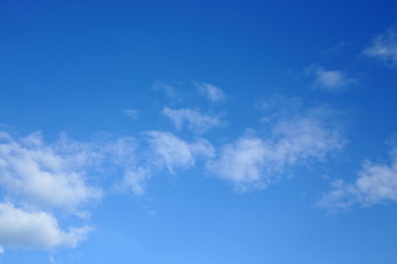 white cloud on blue sky in the morning, clear weather day background