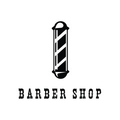 Hairdressing saloon icon with barber pole