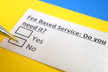 One person is answering question about fee based service.