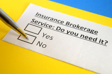 One person is answering question about insurance brokerage service.