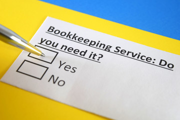 One person is answering question about bookkeeping service.