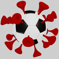 Coronavirus soccer ball