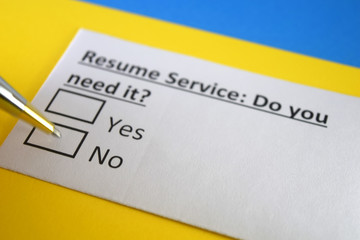 One person is answering question about resume service.