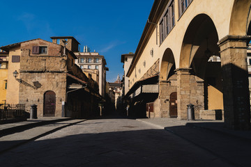 Empty Old Bridge in Florence