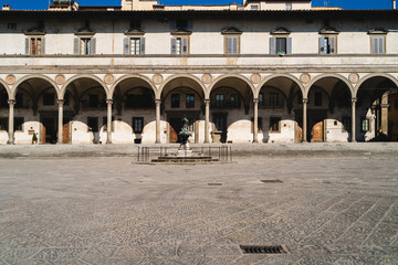 Piazza Santissima Annunziata . A famous square in Florence