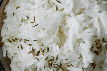 rice with cumin macro background