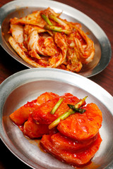 白菜キムチとカクテキ