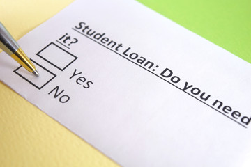 One person is answering question about student loan.