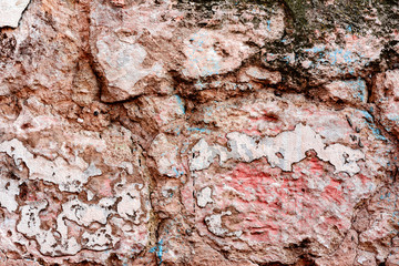 Texture of a concrete wall with cracks and scratches which can be used as a background