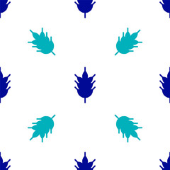 Fototapeta na wymiar Blue Hop icon isolated seamless pattern on white background. Vector Illustration