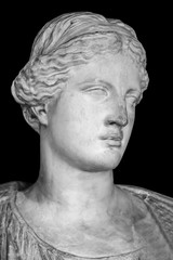 Fragment of an ancient statue of goddess Hera is eldest daughter Kronos and Rei, sister and wife of...