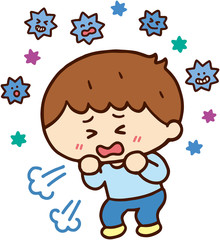 咳をする子ども