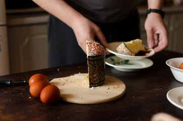 Easter, festive morning, breakfast for Easter at home