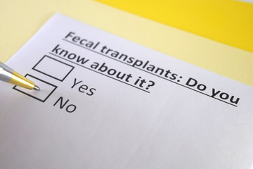 One person is answering question about fecal transplants.