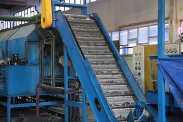 Background of screw bolts, Internal screw, bolts closeup, many screws. Factory equipment and Industrial materials.