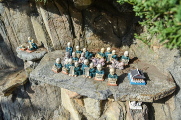  Little monk figurines at Haedong Yonggungsa Temple is the most beautiful temple in Korea.