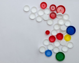 plastic bottle caps, plastic recycling, stop plastic close-up