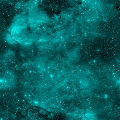 Outer space seamless pattern. Blue abstract 