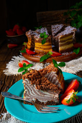 Delicious and creamy zebra cheesecake