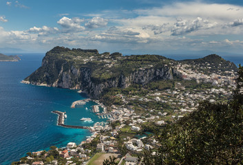 Fototapeta na wymiar Panoramic view of Capri, Italy